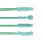 Disposable Mint Green Silicone Eyelash Brushes, 50pcs Portable Mascara Wands, Makeup Lash Curling Brushes Beauty Tool - Image 3