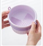 Makeup Brush Cleaning Bowl with Drying Rack Silicone Brush & Beauty Sponge Cleaner Storage Organizer Tool Set - Image 3