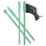 Disposable Mint Green Silicone Eyelash Brushes, 50pcs Portable Mascara Wands, Makeup Lash Curling Brushes Beauty Tool - Image 2