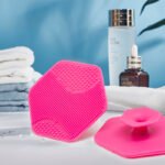 Hot Selling Silicone Hexagon Facial Cleansing Brush with Suction Cup, Manual Face Wash Brush for Blackhead Removal - Image 3