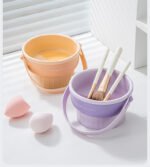 Makeup Brush Cleaning Bowl with Drying Rack Silicone Brush & Beauty Sponge Cleaner Storage Organizer Tool Set