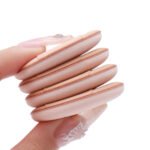 Finger Puff Thumb Cushion Concealer Fingertip Mini Slipper Shape Setting Powder Puff, 12pcs Mini Makeup Finger Puffs with Box - Image 3